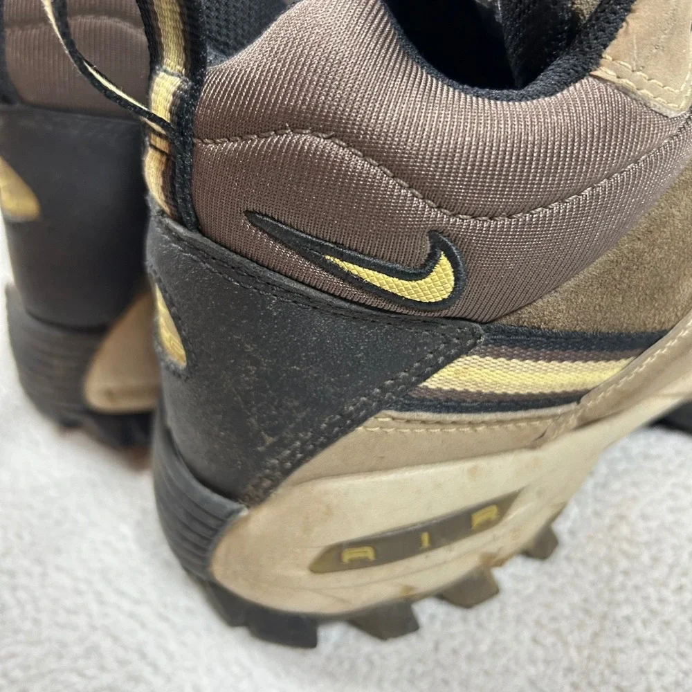 Vintage Nike ACG Air Hiking Boots Shoe Mens 8 Brown Tan Waterproof Leather Trail